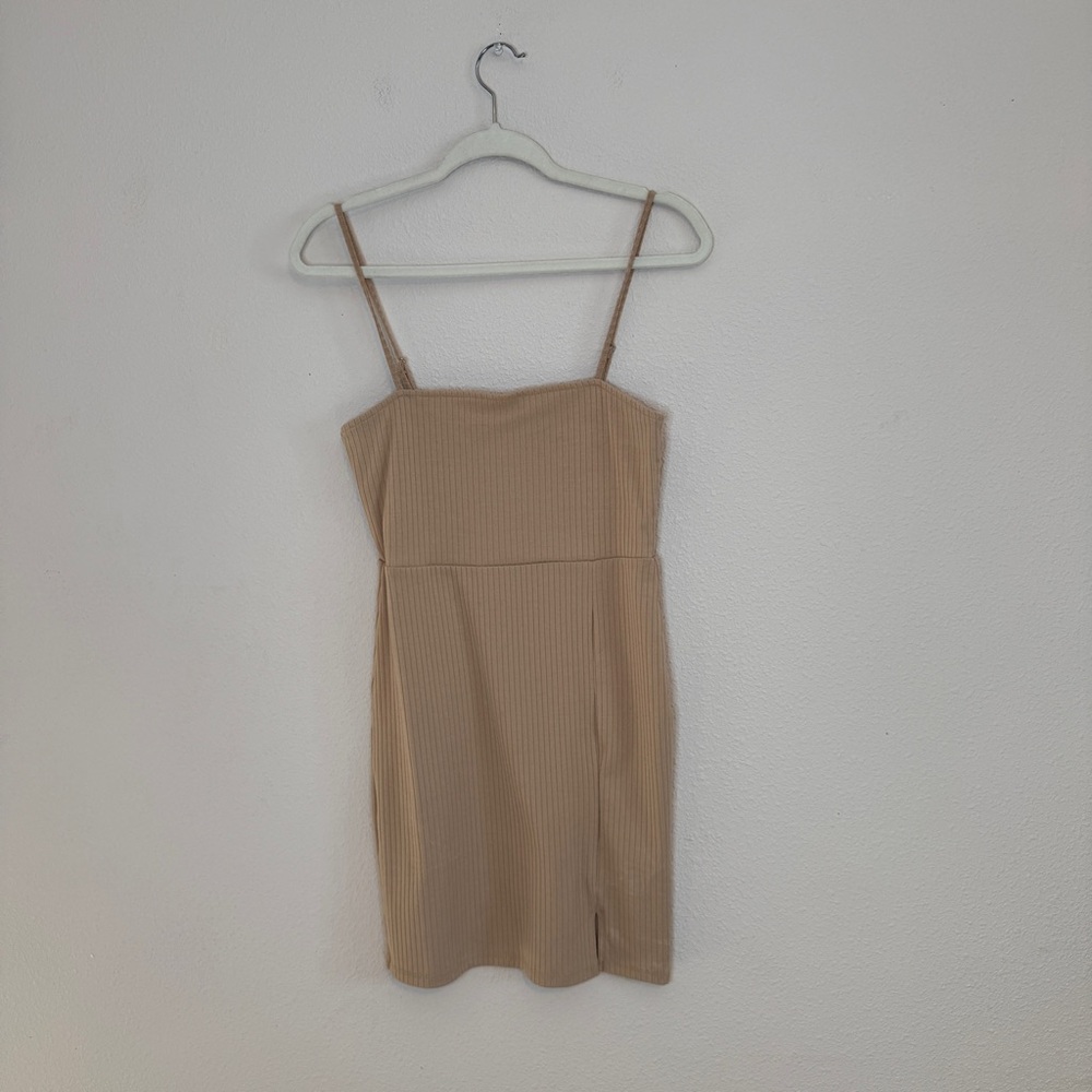 Forever 21 Tan Strappy Mini Dress